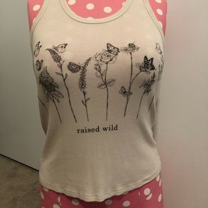 Tank top with floral print